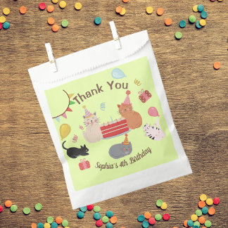 Cartoon Cats Birthday Party  Favour Bags