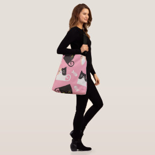 cartoon cats crossbody bag