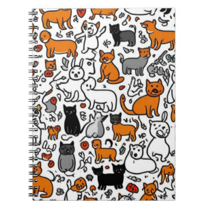 Cartoon Cats & Doodles Notebook