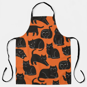 Cartoon Cats Hand Drawn Pattern Apron