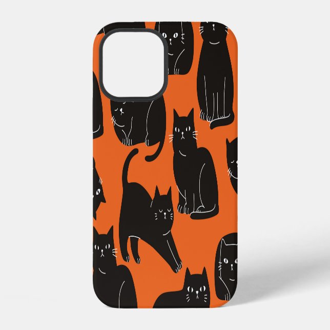 Cartoon Cats Hand Drawn Pattern iPhone Case (Back)
