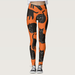 Cartoon Cats Hand Drawn Pattern Leggings
