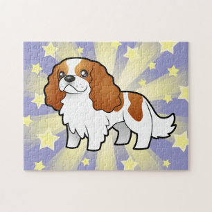 Cartoon Cavalier King Charles Spaniel Jigsaw Puzzle
