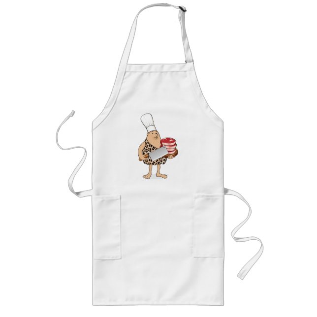 Cartoon Caveman Paleo Chef – Funny Barbecue Apron (Front)