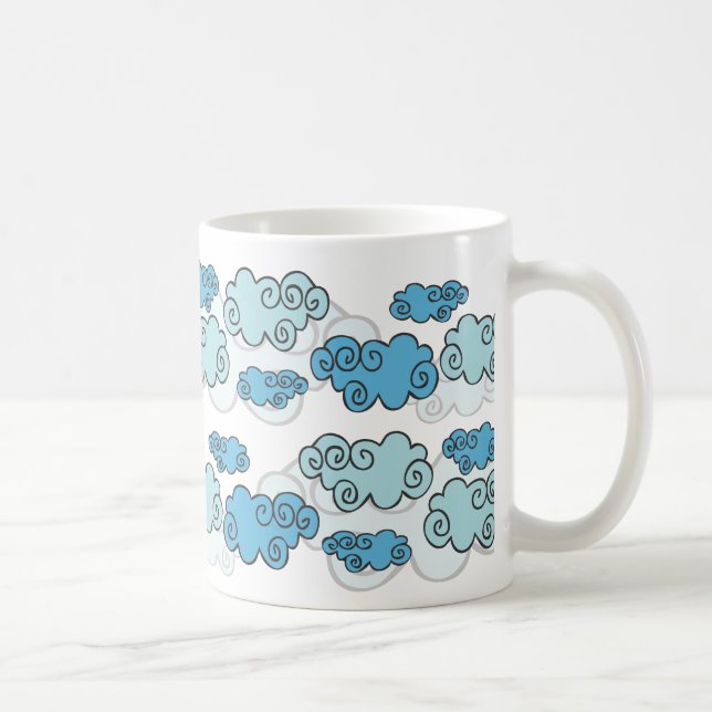 Cartoon Celtic Clouds Coffee Mug (Right)