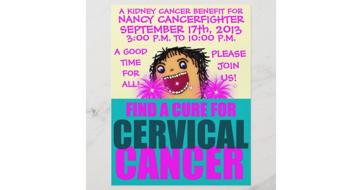 Cartoon Cervical Cancer Benefit Flyer | Zazzle