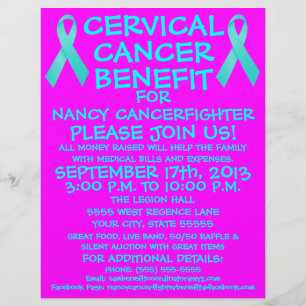 Cartoon Cervical Cancer Benefit Flyer