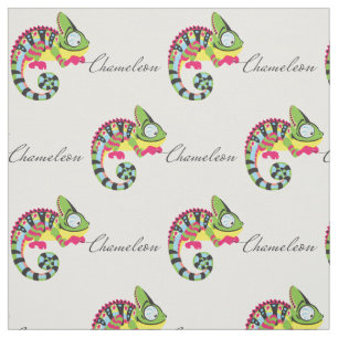 cartoon chameleon fabric