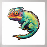 Cartoon chameleon illustration