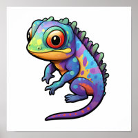 Cartoon chameleon illustration