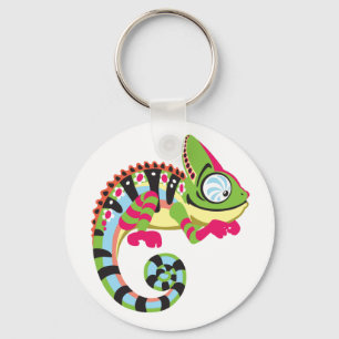 cartoon chameleon key ring