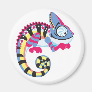 cartoon chameleon magnet