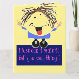 Cartoon character birthday card
