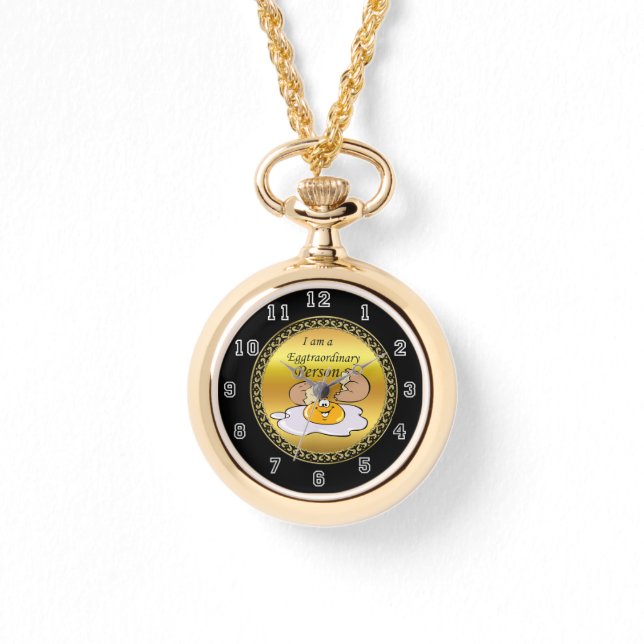 cartoon character fried egg with big smile watch (Front)