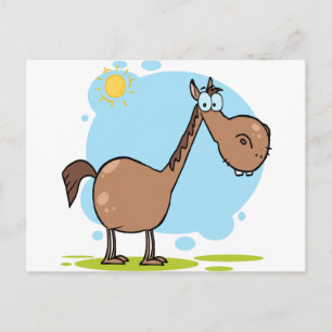 Cartoon Character Horse Postcard