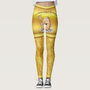 cartoon character potato with big eyes 2 leggings