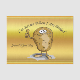 cartoon character potato with big eyes 3 tissue paper