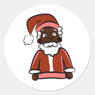 Cartoon Character - Santa Classic Round Sticker