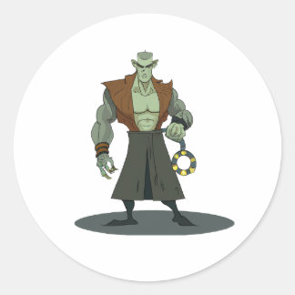 Cartoon Character - Villain Classic Round Sticker