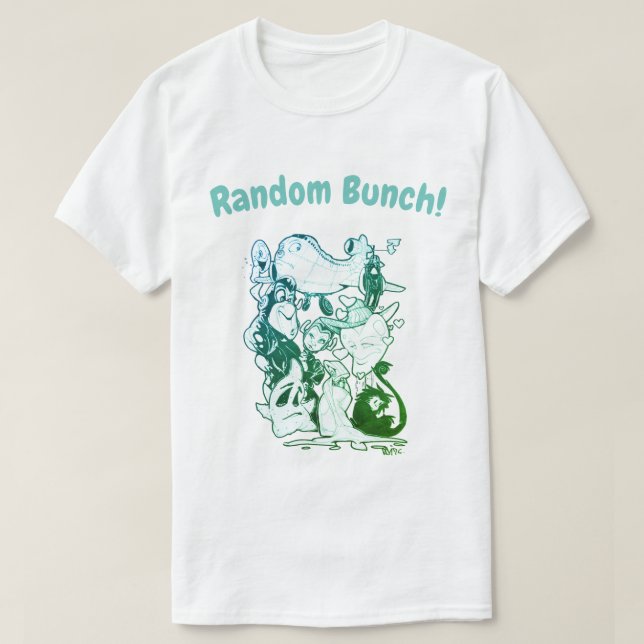 Cartoon Characters T-Shirt (Design Front)