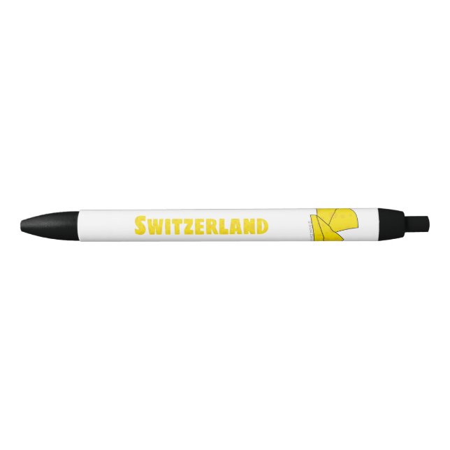 Cartoon Cheese and Typography Switzerland Pen (Front)