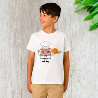 Cartoon Chef Holding Roast Turkey