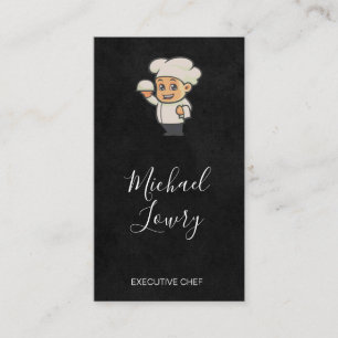 Cartoon Chef Logo   Restaurant Business Card