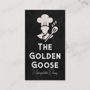 Cartoon Chef Logo Restaurant Business Card