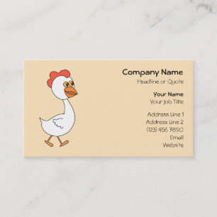 Cartoon Chicken. Business Card