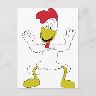 Cartoon Chicken Dance Postcard