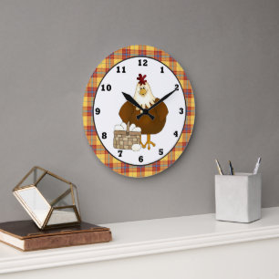Cartoon Chicken kitchen wall clock