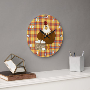 Cartoon Chicken kitchen wall clock