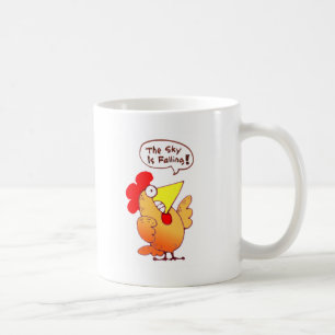 Cartoon Chicken Little Says The Sky Is Falling Coffee Mug