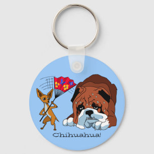 Cartoon Chihuahua 725 - 3 Key Ring
