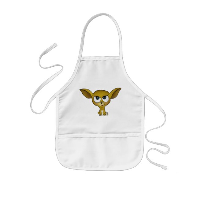 Cartoon Chihuahua Kid's Apron (Front)