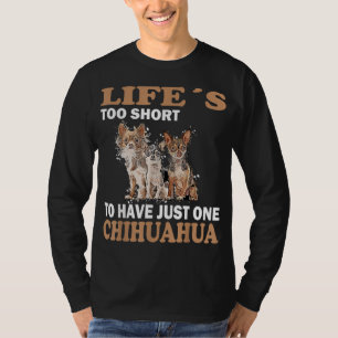 Cartoon Chihuahua lover Cute chiwawa little dogs D T-Shirt