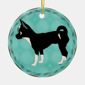 Cartoon Chihuahua v2 Ceramic Tree Decoration