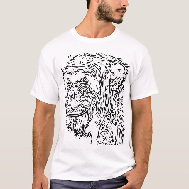 Cartoon Chimpanzee T-Shirt (Front)