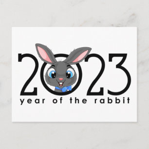 Cartoon Chinese Year of the Rabbit Postcard