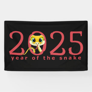 Cartoon Chinese Year of the Snake Banner