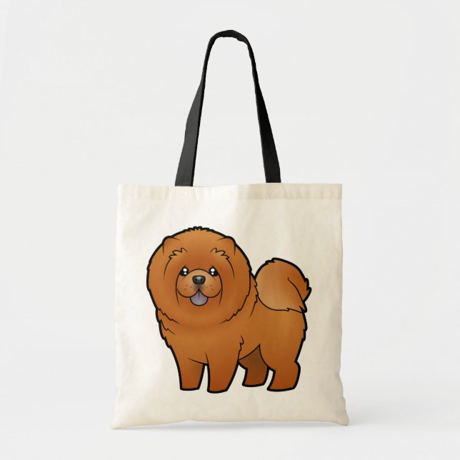 Cartoon Chow Chow Tote Bag (Front)