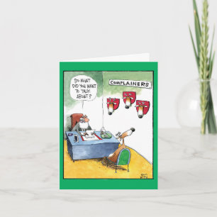 Cartoon Christmas Cards - Complainer Reindeer