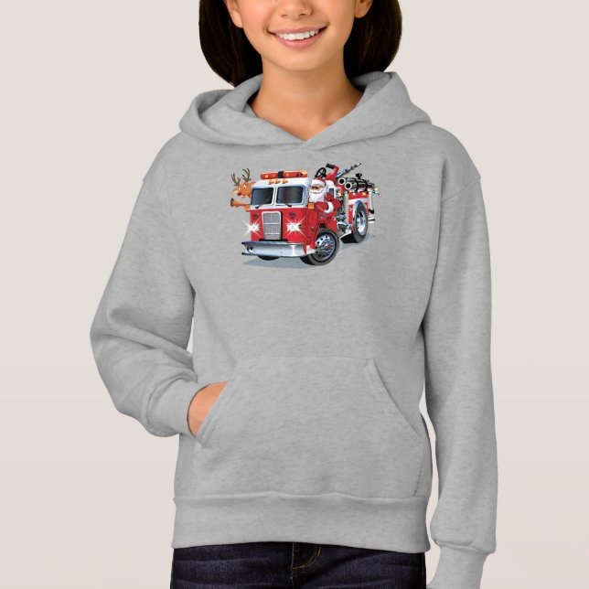 Cartoon Christmas firetruck (Front)