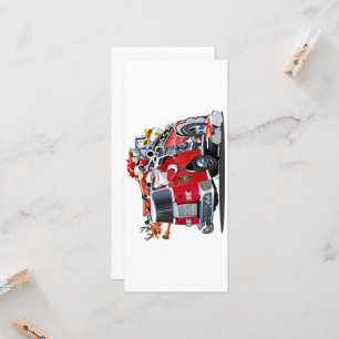 Cartoon Christmas firetruck