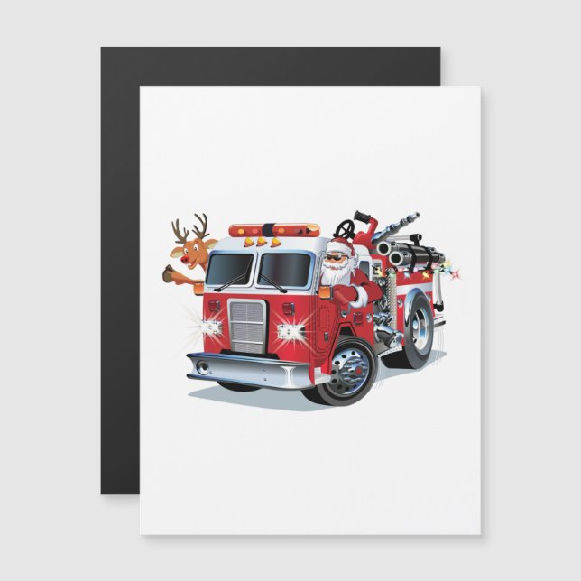 Cartoon Christmas firetruck (Front/Back)
