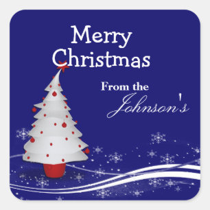 Cartoon Christmas Tree Christmas Gift Tags