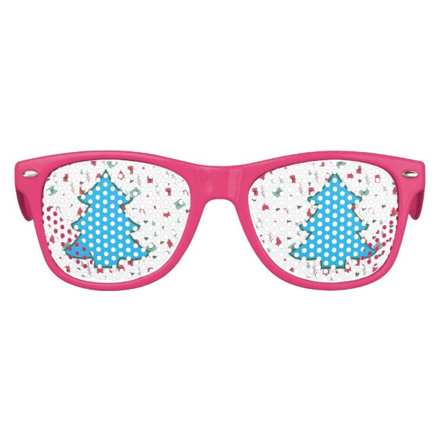 Cartoon Christmas Tree  Kids Sunglasses (Front)