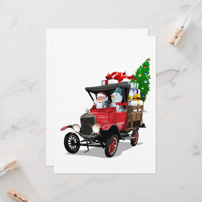 Cartoon Christmas truck (Front/Back In Situ)