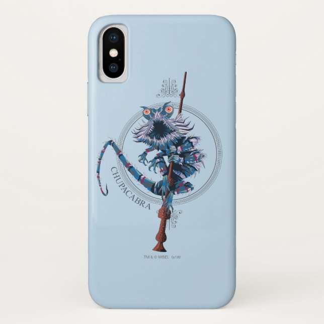 Cartoon Chupacabra & Elder Wand Case-Mate iPhone Case (Back)