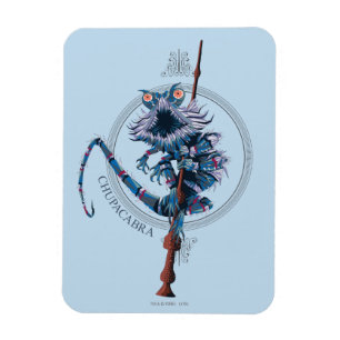 Cartoon Chupacabra & Elder Wand Magnet
